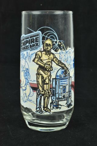 Star Wars The Empire Strikes Back R2 - D2 C - 3po Drinking Glass Burger King Coke