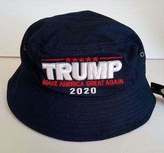 Maga President Donald Trump 2020 Make America Great Again Hat Navy Blue Bucket