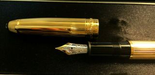 Montblanc Meisterstuck Gold Vermeil LeGrand 146 Pinstripe Fountain Pen 2
