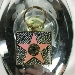 Vintage Hollywood Star Keychain Walk Of Fame Multi - Colored Ca Star Souvenir 1996
