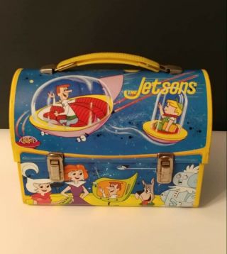 1963 Jetsons Metal Dome Top Lunch Box With Thermos By Aladdin