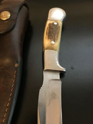 R.  H.  Ruana Custom Knife 27 - AC Large “M” Stamp - Sheath 5