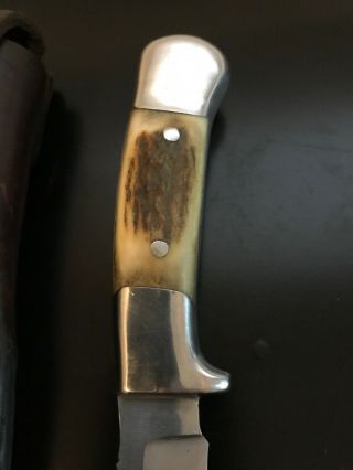 R.  H.  Ruana Custom Knife 27 - AC Large “M” Stamp - Sheath 6