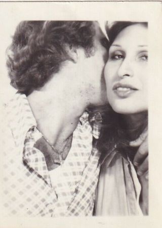 Vintage Photo Booth - Flirty Young Couple,  Whispering In Her Ear,  Head Turned