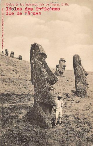 Chile - Easter Island - Isla De Paqua - Rapa Nui - Moai - Ed.  J.  Allan 170.