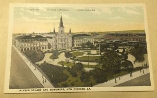 Jackson Square Orleans La Early Postcard - Cabildo - St.  Louis Cathedral