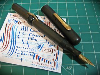 Vtg Conklin Flex Needle Point 3 14k Nib Fountain Pen Crescent Filler Full Size