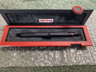 Rotring Black Trio Non - Knurled Multipen,  Red/blue Ink, .  07 Lead