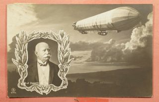 1908 Germany Graf Zeppelin Postcard Leipzig To Usa