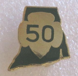 1962 Girl Scout 50th Anniversary Pin - Rhode Island Girl Scouts Of America