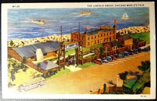 Postcard Lincoln Group Chicago World 