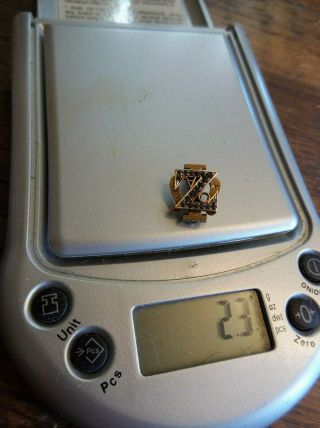 Zeta Psi Fraternity Pin Gold with Sapphires 1904 Yale 4