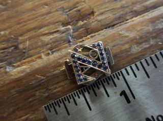 Zeta Psi Fraternity Pin Gold with Sapphires 1904 Yale 5