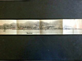 4 X 1900s China Hong Kong Harbour Panorama Postcards