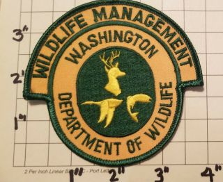 Washington Department Of Wildlife - Wildlife Management Patch
