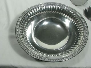 Wilton Armetale Flutes and Pearls Chip and Dip,  Serving bowl spoon,  Fork,  Tray 7