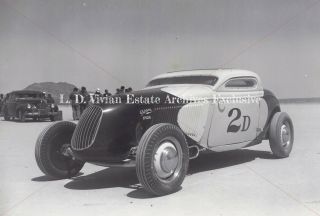 Vintage Auto Racing,  Photo Salt Flats 1950 