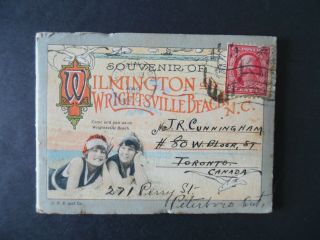 1919 Wilmington Wrightsville Beach North Carolina 19 View Souvenir Postcard Fldr