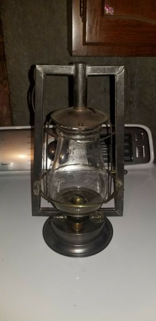 Antique Steam Guage & Lantern Co.  No.  0 Side Lift Kerosene Lantern W/dietz Globe