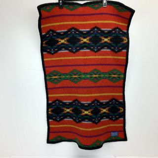 Pendleton Beaver State Robes And Shawls Aztec Wool Blend Blanket 22 " X 38 "