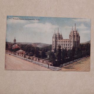 Vintage Postcard Temple Square,  Salt Lake City,  Utah