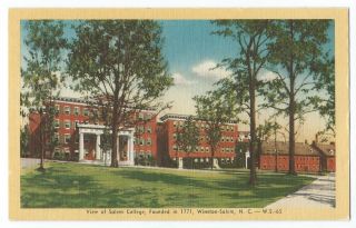 Vintage Postcard View Of Salem College,  Winston - Salem,  N.  C.