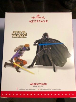 Hallmark " An Epic Vision " Luke Vader Keepsake Ornament Star Wars Celebration 201
