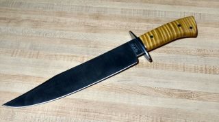 Camillus Ovb Jerry Fisk Southwest Big Bowie Knife 283 Maple Handles Knife Only