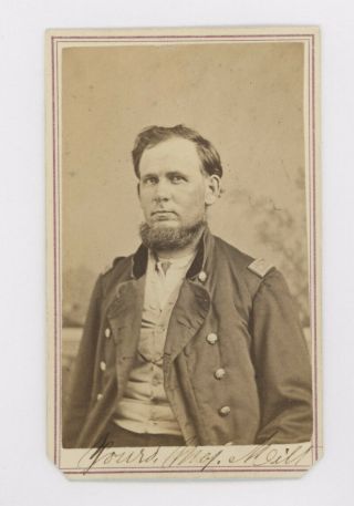 Civil War Cdv Photo,  Major Milton Wells,  15th West Va.  Vol.  Infantry Regiment