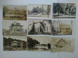 14 Old Real Photo Postcards Homes In Peoria Illinois Some With Addresses