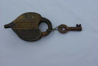D&rg Heart Shaped Lock With Key,
