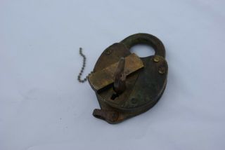 D&RG heart shaped lock with Key, 4