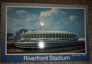 Riverfront Stadium Cincinnati Ohio Vintage Baseball Stadium Postcard