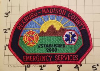 Rexburg - Madison County (id) Fire Department /emergency Services Patch
