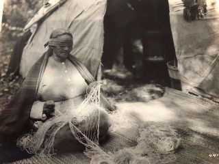 Asahel Curtis Photo Indian Squaw Weaving