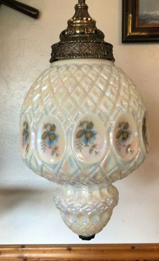 Vintage Large Teardrop Type Swag Hanging Lamp Light Vintage