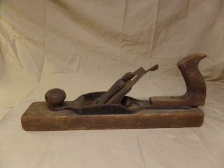 Antique Stanley Bailey No.  27 1/2 Transitional Wood Bottom Jack Plane Type 14 A6 2