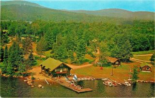 Aerial View Of The North Point Boat House,  Raquette Lake,  York Ny