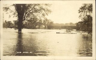 Rppc Dam West St Covered Bridge? Location Unknown 1904 - 1920s Photo Postcard