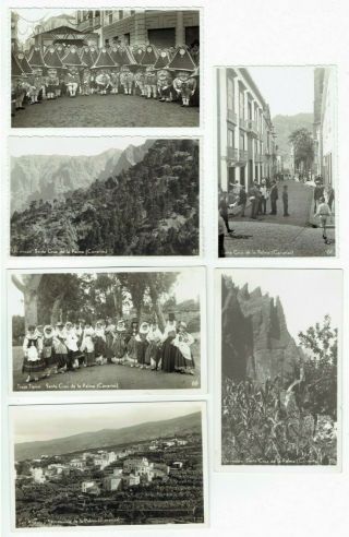 Old Postcards Canaries / Canary Islands Santa Cruz Etc Real Photos Vintage 1930s