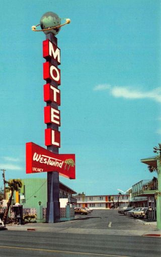 Postcard Westwind Motel In Las Vegas Nevada 118234