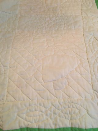 Vintage 70s Sunbonnet Sue Quilt Handmade Appliques and Embroidery Hand Quilted 5