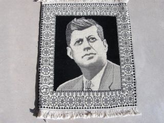 John F Kennedy,  pictorial handmade fine Persian Tabriz rug,  signature,  good cond 2