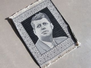 John F Kennedy,  pictorial handmade fine Persian Tabriz rug,  signature,  good cond 3