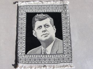 John F Kennedy,  pictorial handmade fine Persian Tabriz rug,  signature,  good cond 5