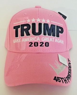 Maga President Donald Trump 2020 Make America Great Again Hat Pink Cap