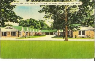 Vintage Postcard Arkadelphia Arkansas Court Hotel