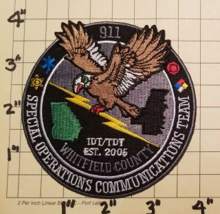 Whitfield County (dalton,  Ga) 911 Special Operations Communications Team Patch