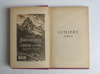 FRENCH Watchtower LUMIERE 2 Rutherford JF LIGHT 2 Jehovah Bible Students IBSA 3
