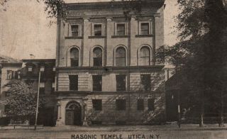 Utica,  York,  Ny,  Masonic Temple,  1911 Antique Vintage Postcard G5632